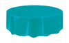 CARIBBEAN TEAL PLASTIC TABLECOVER ROUND 213cm DIAMETER (84")