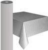 SILVER METEOR PLASTIC TABLECOVER ROLL 122cm W X 30m L (48"X100')