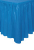ROYAL BLUE PLASTIC TABLESKIRT 73cm X 4.3m (29"X14')