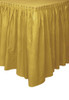 GOLD PLASTIC TABLESKIRT 73cm X 4.3m (29"X14')