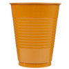 PUMPKIN ORANGE 12 X 270ml (9oz) PLASTIC CUPS