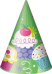 CUPCAKE 8 PARTY HATS