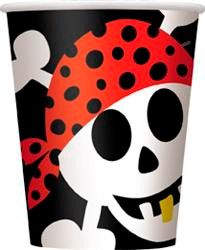 PIRATE FUN 8 x 270ml (9oz) CUPS