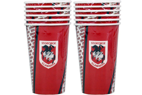 NRL PARTY CUPS ST.GEORGE 6PK 500ML