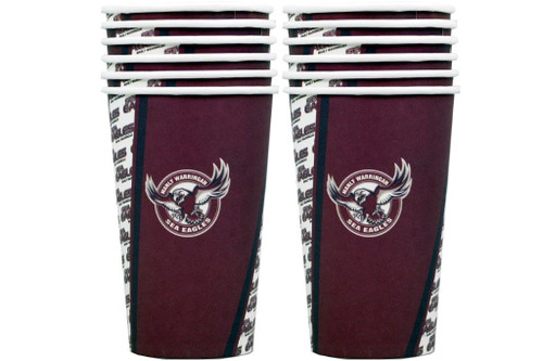 NRL PARTY CUPS SEA EAGLES 6PK 500ML