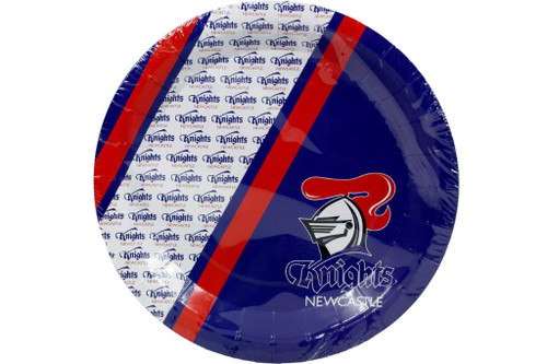 NRL PARTY PLATES KNIGHTS 6PK 24CM