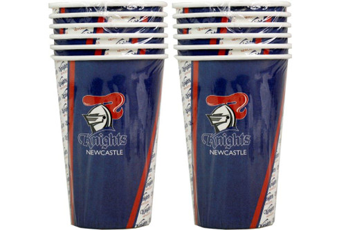 NRL PARTY CUPS KNIGHTS 6PK 500ML