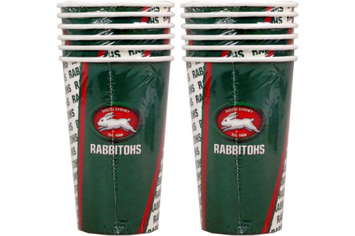 NRL PARTY CUPS RABBITOHS 6PK 500ML