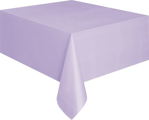 LAVENDER UNIQUE PLASTIC TABLECOVER RECTANGLE 137cm X 274cm (54" X 108")