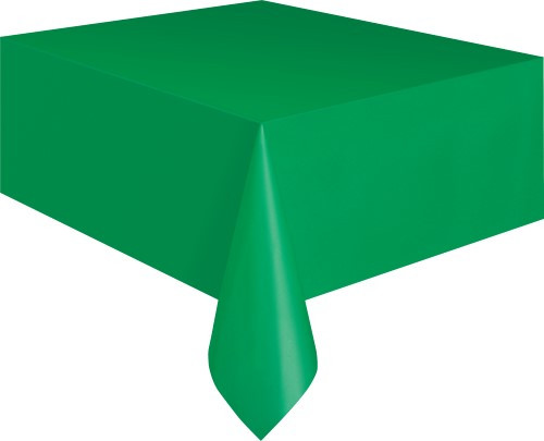 EMERALD GREEN UNIQUE PLASTIC TABLECOVER RECTANGLE 137cm X 274cm (54" X 108")