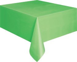 LIME GREEN METEOR PLASTIC TABLECOVER RECTANGLE 137cm X 274cm (54" X 108")