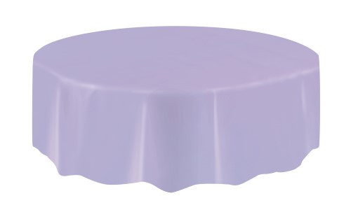 LAVENDER UNIQUE PLASTIC TABLECOVER ROUND 213cm DIAMETER (84")