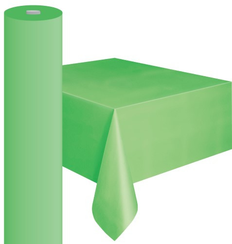 LIME GREEN METEOR PLASTIC TABLECOVER ROLL 122cm W X 30m L (48"X100')