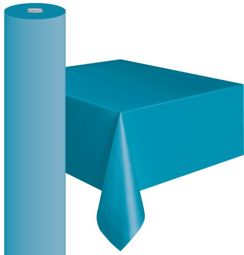 ELECTRIC BLUE METEOR PLASTIC TABLECOVER ROLL 122cm W X 30m L (48"X100')
