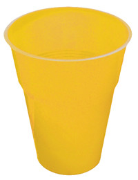 SUNFLOWER YELLOW 25 X 270ml (9oz) PLASTIC CUPS