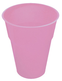 LOVELY PINK 25 X 270ml (9oz) PLASTIC CUPS