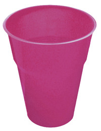 HOT PINK 25 X 270ml (9oz) PLASTIC CUPS