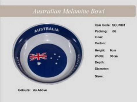 Australian Melamine Bowl 30Cm 