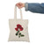 Natural Tote Bag with Rose