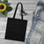 Black Organic Tote Bag with Kyanite Writing