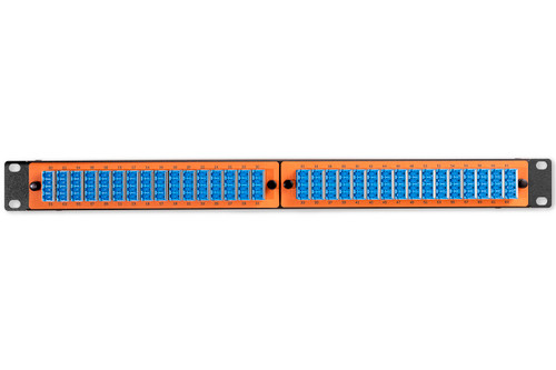 64-PORT ULTRALiiT™ LC TO LC ORANGE FRONT-PLATE LINEAR PATCH PANEL