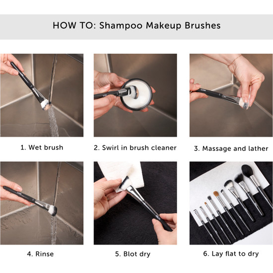 How to shampoo makeup brushes