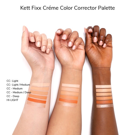 KETT Fixx Creme Makeup Corrector & Hi-Light Palette Arm Swatch