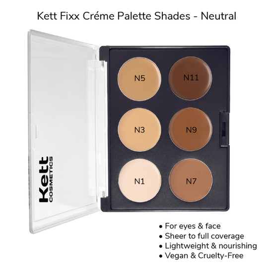 Kett Fixx Creme Palette Shades Neutral