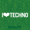 I Love Techno Decal Vinyl Sticker