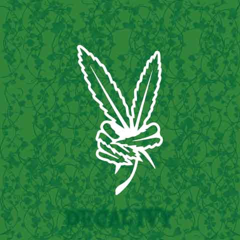Peace Marijuana Decal Vinyl Sticker