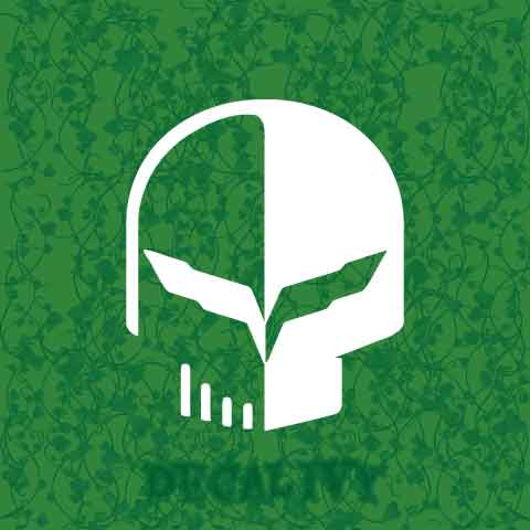 Corvette C7R Jake Skull Decal Vinyl Sticker