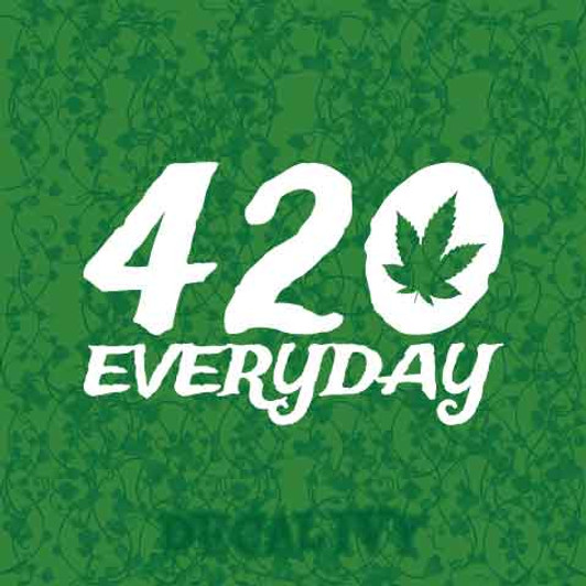 420 Everyday Marijuana Decal Vinyl Sticker