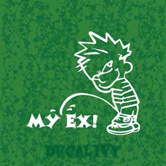 Calvin Piss On My Ex! Decal Vinyl Sticker