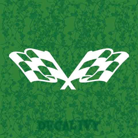 Checkered Flags Decal Vinyl Sticker