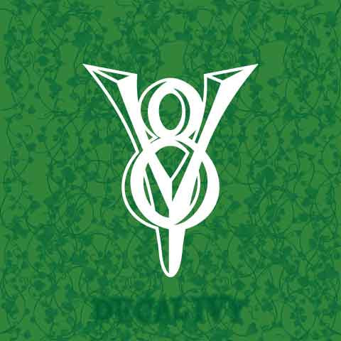 Classic Ford V8 Logo Decal Vinyl Sticker