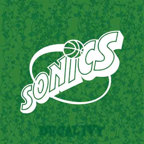 Classic Seattle Supersonics Logo Decal Vinyl Sticker