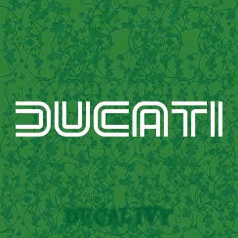 Ducati Text V2 Decal Vinyl Sticker