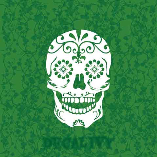 Mexican Calavera Sugar Skull Decal Vinyl Sticker