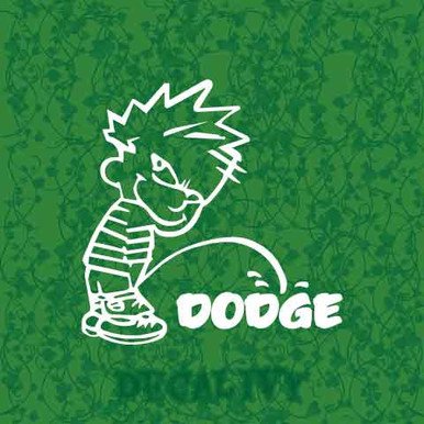 Calvin Peeing On Dodge Decal Vinyl Sticker - Decal Ivy