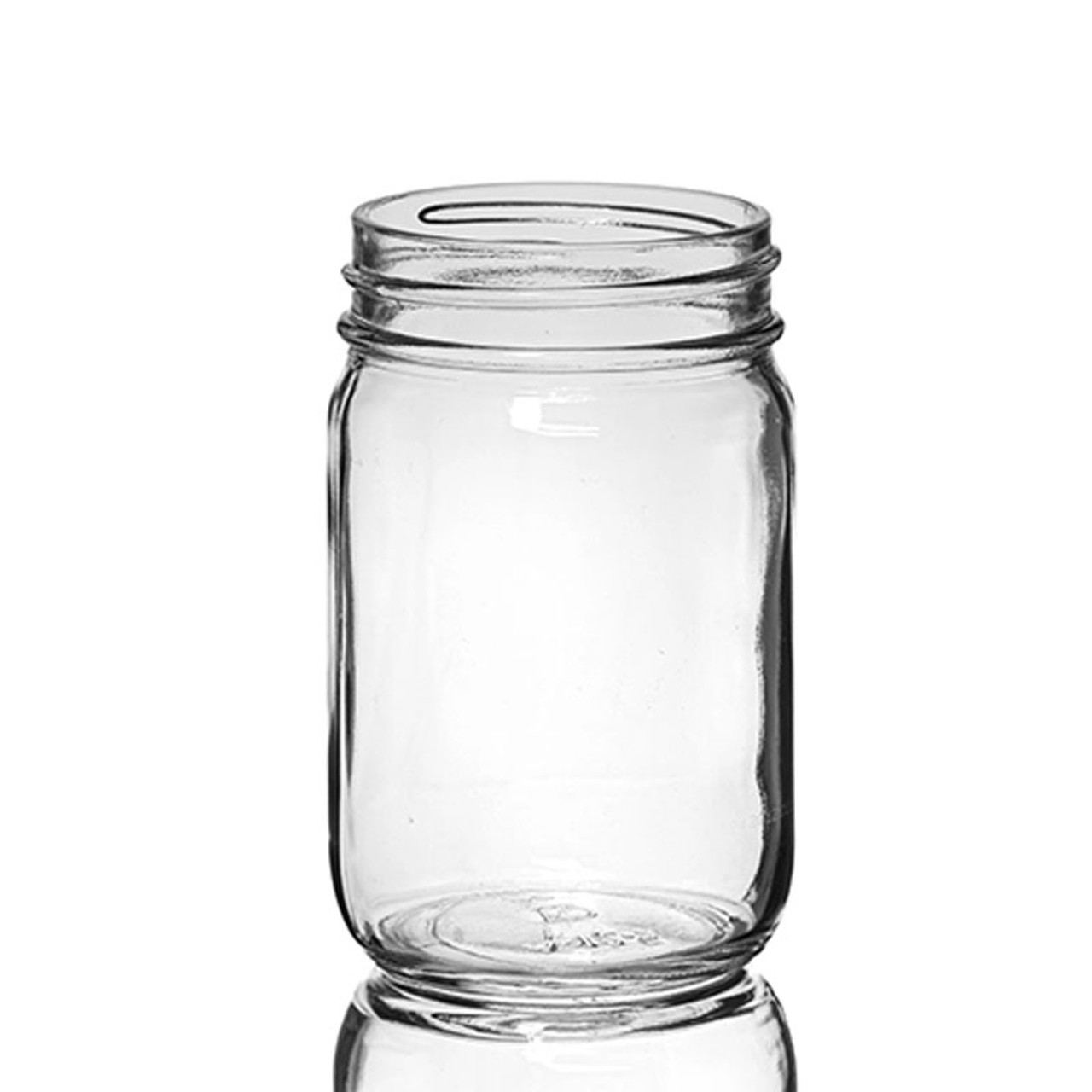 16 oz Clear Glass Straight Sided Jars (Bulk)