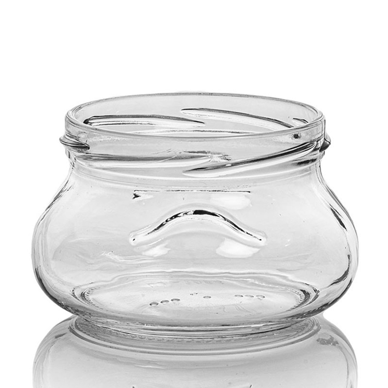 Clear Glass Honey Pot Jars (Bulk), Caps NOT Included