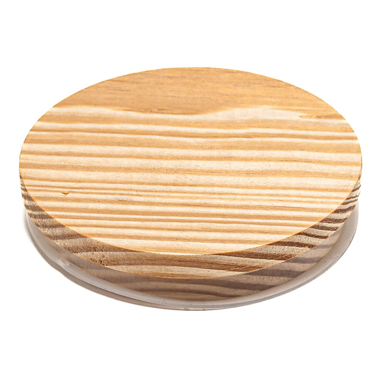 3 Wick Pine Candle Lid 4 Inch