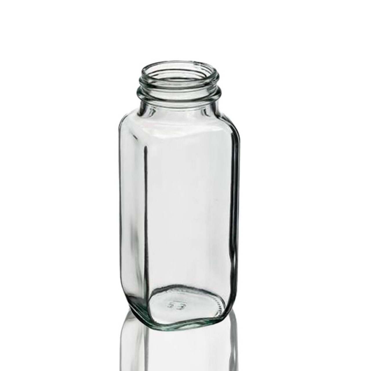 French Countryside 16 oz Glass Square Bottle - Tamper-Evident