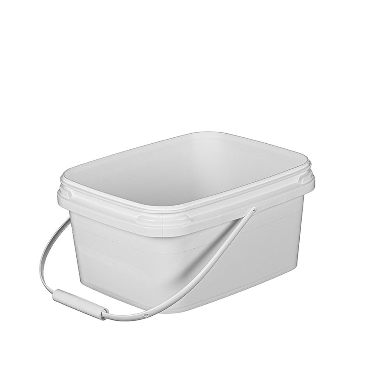 4 Gallon Food Grade Plastic Square Bucket Pail with lid Container ( Pack of  2 )