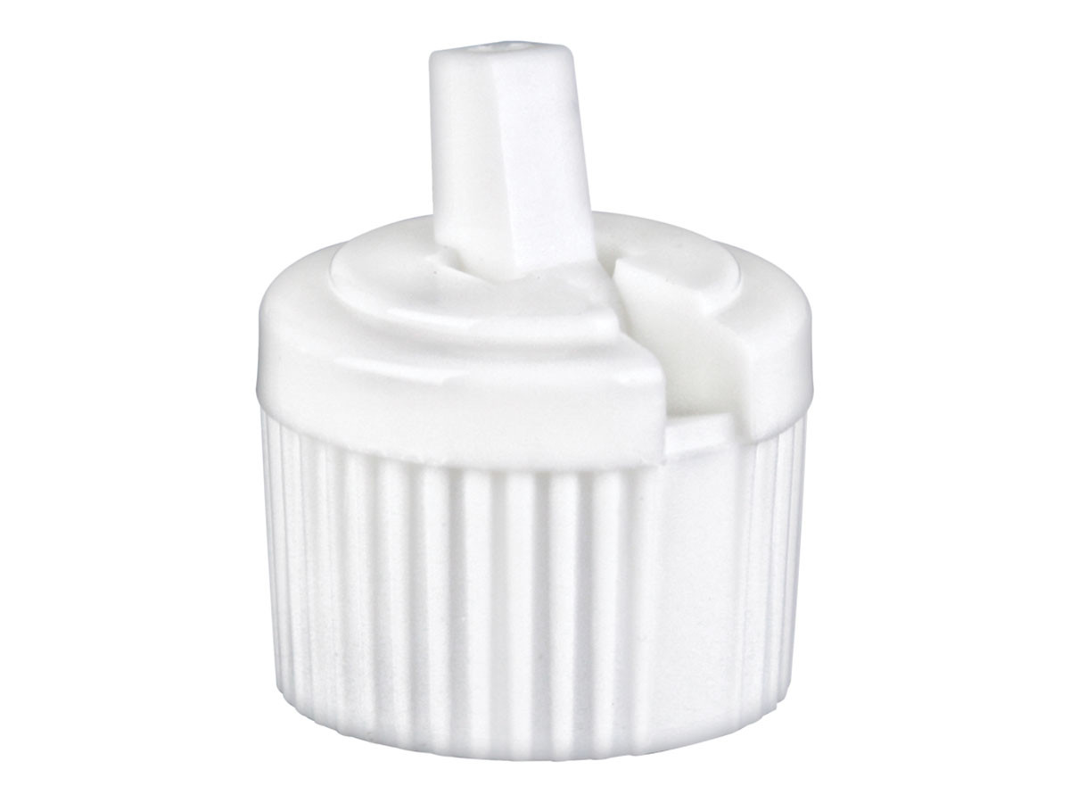 White 20-410 Polypropylene Turret Cap .110