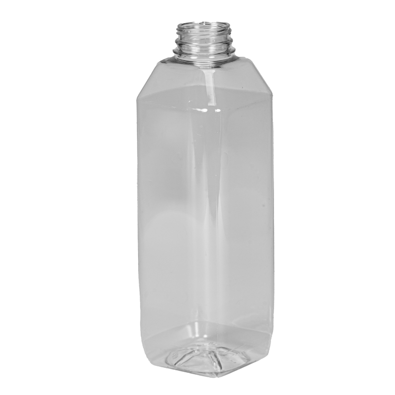 32 oz Square PET Beverage Bottle with DBJ Neck
