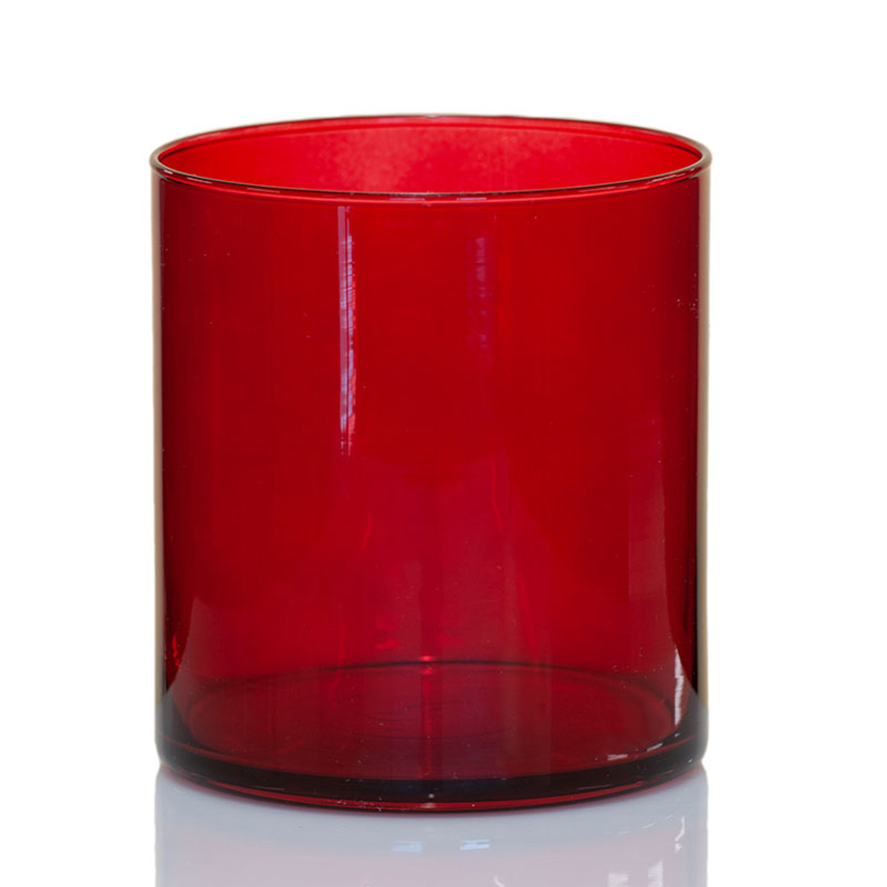 852 - Libbey 22 oz Red Candle Jar