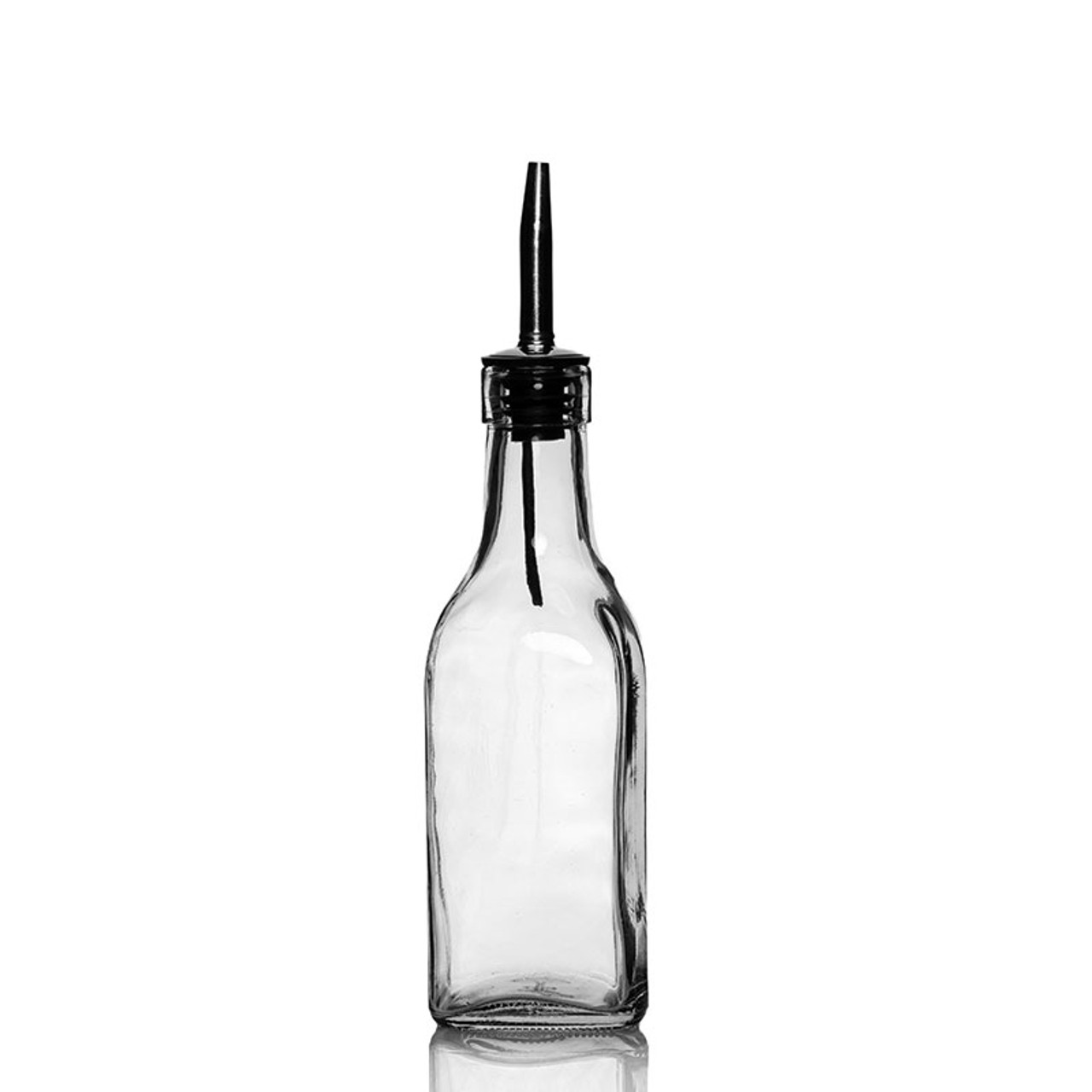 GlassOlive Oil Bottle Set with Spare Pour Spout Vinegar Container 2pcs -  Silver - Bed Bath & Beyond - 30593903