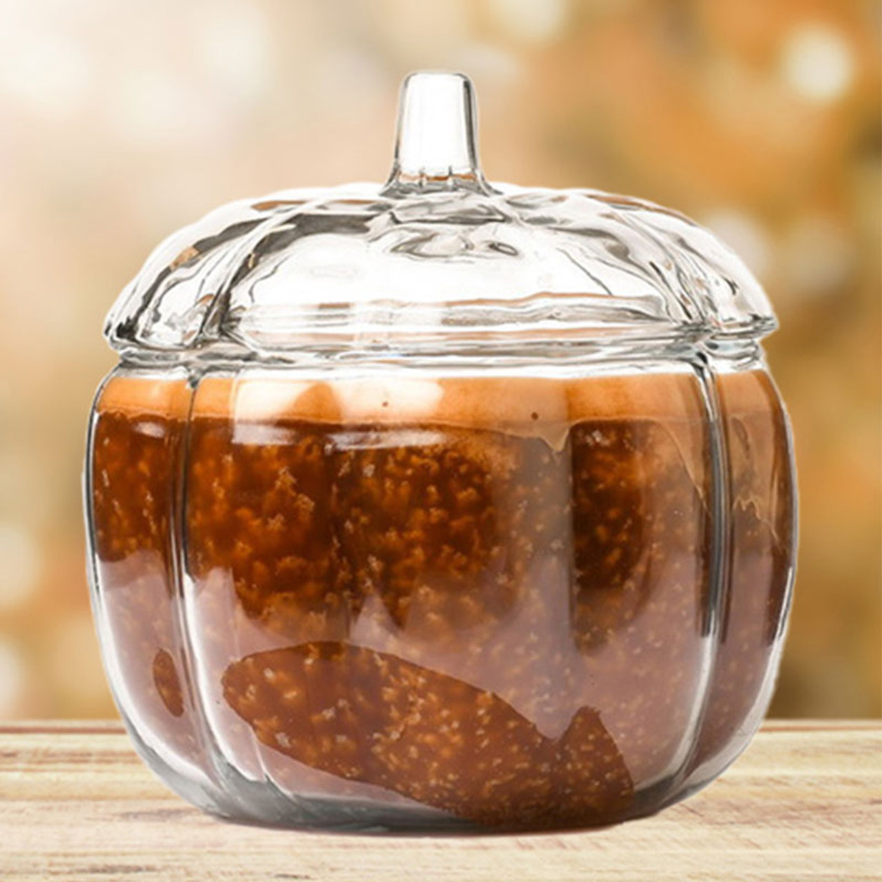 Small Acrylic Pumpkin Candy Jar