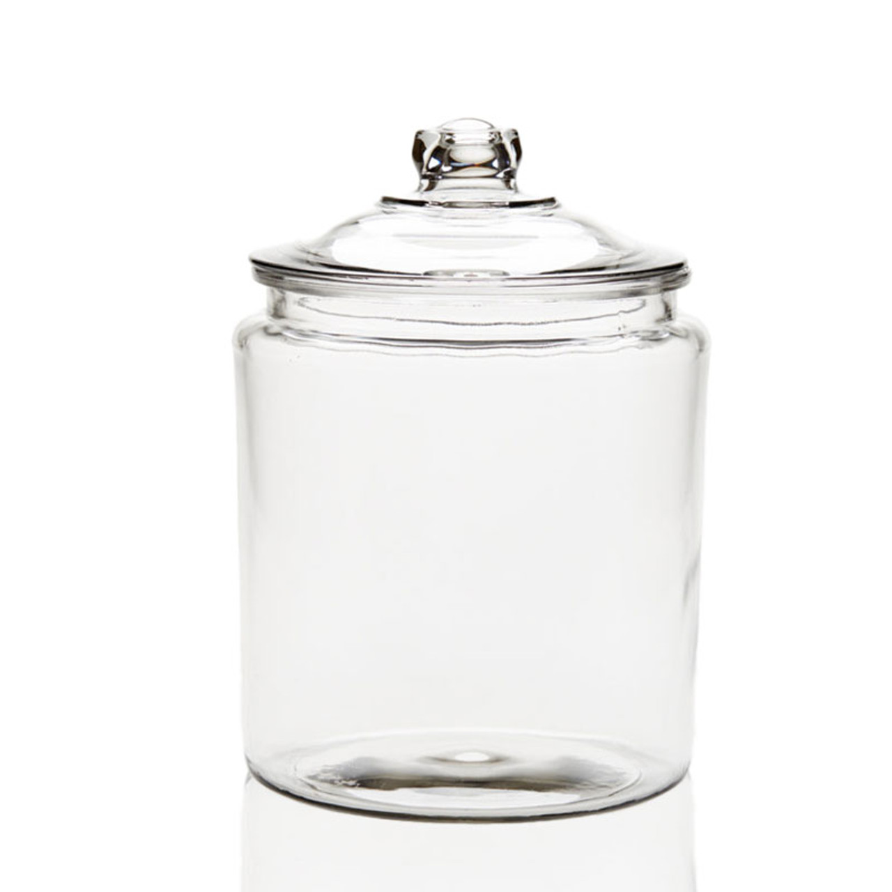 1-GALLON CLEAR Glass Large Jar Wide Mouth with Airtight Metal Lid For  Storing **